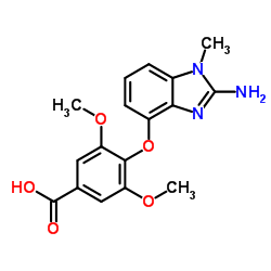 4-[(2-Amino-1-methyl-1H-benzimidazol-4-yl)oxy]-3,5-dimethoxybenzoic acid Structure