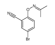 5-bromo-2-(propan-2-ylideneamino)oxybenzonitrile结构式