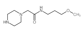 N-(3-Methoxypropyl)-2-piperazin-1-ylacetamide结构式