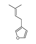 3-(3-methylbut-2-enyl)furan结构式