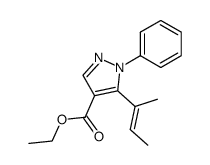 (E)-5-(1-methyl-1-propenyl)-1-phenylpyrazole结构式