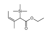 ethyl 3-methyl-2-trimethylsilylpent-3-enoate结构式