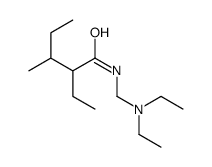 N-(diethylaminomethyl)-2-ethyl-3-methylpentanamide结构式