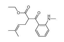 5-Methyl-2-(2-methylamino-benzoyl)-hex-4-enoic acid ethyl ester结构式