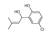 4-chloro-2-(1-hydroxy-3-methylbut-2-en-1-yl)phenol Structure