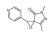 5,7-dimethyl-2-pyridin-4-yl-1-oxa-5,6-diazaspiro[2.4]hept-6-en-4-one结构式