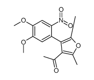 1-[4-(4,5-dimethoxy-2-nitrophenyl)-2,5-dimethylfuran-3-yl]ethanone结构式