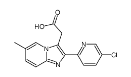 2-[2-(5-chloropyridin-2-yl)-6-methylimidazo[1,2-a]pyridin-3-yl]acetic acid结构式