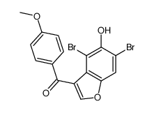 (4,6-dibromo-5-hydroxy-1-benzofuran-3-yl)-(4-methoxyphenyl)methanone结构式