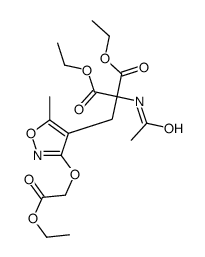 ETHYL 2-ACETAMIDO-2-ETHOXYCARBONYL-3-[3-(ETHOXYCARBONYLMETHOXY)-5-METHYLISOXAZOL-4-YL]PROPANOATE structure