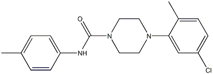 4-(5-chloro-2-methylphenyl)-N-(4-methylphenyl)piperazine-1-carboxamide结构式