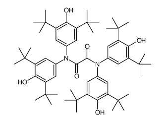 N,N,N',N'-tetrakis(3,5-ditert-butyl-4-hydroxyphenyl)oxamide结构式