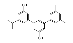 3-(3,5-dimethylphenyl)-5-(3-hydroxy-5-propan-2-ylphenyl)phenol Structure