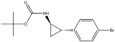 tert-butyl ((1R,2S)-2-(4-bromophenyl)cyclopropyl)carbamate Structure