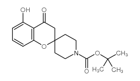 叔-丁基 5-羟基-4-氧亚基螺[色烷并-2,4-哌啶]-1-甲酸基酯结构式