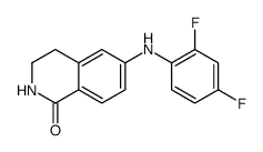 6-(2,4-difluoroanilino)-3,4-dihydro-2H-isoquinolin-1-one结构式