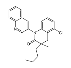 3-butyl-5-chloro-3-methyl-1-quinolin-3-yl-4H-quinolin-2-one结构式