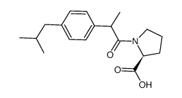 (S)-1-(2-(4-isobutylphenyl)propanoyl)pyrrolidine-2-carboxylic acid Structure