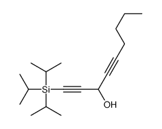 1-tri(propan-2-yl)silylnona-1,4-diyn-3-ol结构式