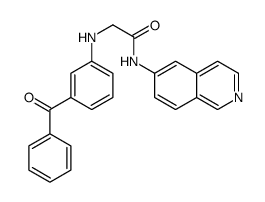 2-(3-benzoylanilino)-N-isoquinolin-6-ylacetamide结构式