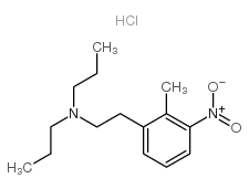 2-(2-甲基-3-硝基苯基)-乙基]-二丙胺盐酸盐结构式
