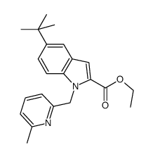 ethyl 5-terbutyl-1-[(6-methylpyrid-2-yl)methyl]-1H-indole-2-carboxylate Structure