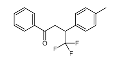 4,4,4-trifluoro-3-(4-methylphenyl)-1-phenylbutan-1-one结构式