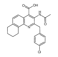 3-acetylamino-2-(4-chloro-benzyl)-7,8,9,10-tetrahydro-benzo[h]quinoline-4-carboxylic acid Structure