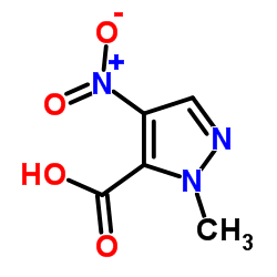 1-Methyl-4-nitro-1H-pyrazole-5-carboxylic acid structure