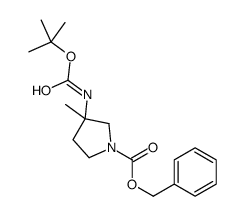 BENZYL 3-((TERT-BUTOXYCARBONYL)AMINO)-3-METHYLPYRROLIDINE-1-CARBOXYLATE Structure