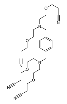 3,3',3'',3'''-[p-phenylenebis[methylenenitrilobis(ethyleneoxy)]]tetrakis(propiononitrile)结构式