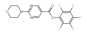 (2,3,4,5,6-pentafluorophenyl) 2-morpholin-4-ylpyrimidine-5-carboxylate Structure