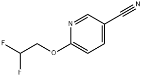 6-(2,2-二氟乙氧基)吡啶-3-甲腈结构式