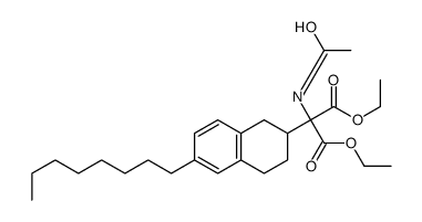 DIETHYL 2-ACETAMIDO-2-(6-OCTYL-1,2,3,4-TETRAHYDRONAPHTHALEN-2-YL)MALONATE structure