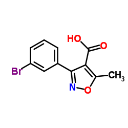 3-(3-Bromophenyl)-5-methyl-1,2-oxazole-4-carboxylic acid Structure