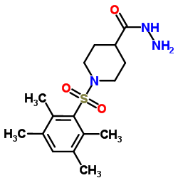 1-[(2,3,5,6-Tetramethylphenyl)sulfonyl]-4-piperidinecarbohydrazide结构式