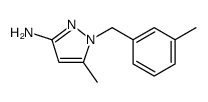 5-甲基-1-(3-甲基苄基)-1H-吡唑-3-胺结构式