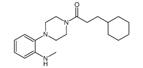 3-cyclohexyl-1-[4-[2-(methylamino)phenyl]piperazin-1-yl]propan-1-one结构式