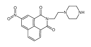 5-nitro-2-(2-piperazin-1-ylethyl)benzo[de]isoquinoline-1,3-dione Structure