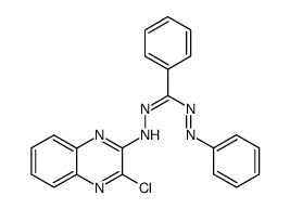 5-(3-chloroquinoxalin-2-yl)-1,3-diphenylformazan Structure