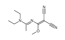 N,N-diethyl-N'-(2,2-dicyano-1-methoxy-vinyl)-acetamidine Structure