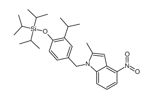 1-(3-isopropyl-4-triisopropylsilanyloxybenzyl)-2-methyl-4-nitro-1H-indole Structure