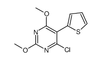 4-chloro-2,6-dimethoxy-5-(2-thienyl)pyrimidine结构式