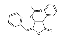 (E)-4-acetoxy-5-benzylidene-3-phenylfuran-2(5H)-one结构式
