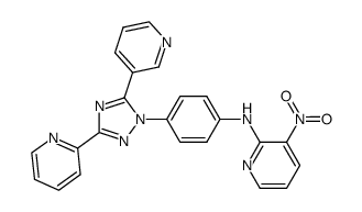 3-nitro-N-(4-(3-(pyridin-2-yl)-5-(pyridin-3-yl)-1H-1,2,4-triazol-1-yl)phenyl)pyridin-2-amine结构式