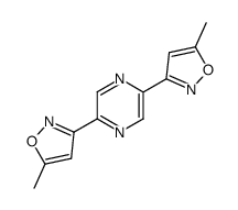 2,5-bis-(5-methyl-isoxazol-3-yl)-pyrazine Structure