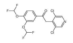 1-(3,4-Bis-difluoromethoxy-phenyl)-2-(3,5-dichloro-pyridin-4-yl)-ethanone Structure