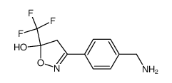 3-(4-Aminomethyl-phenyl)-5-trifluoromethyl-4,5-dihydro-isoxazol-5-ol结构式