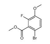 6-溴-2-氟-3-甲氧基苯甲酸甲酯结构式