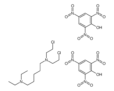 N',N'-bis(2-chloroethyl)-N,N-diethylpentane-1,5-diamine,2,4,6-trinitrophenol结构式